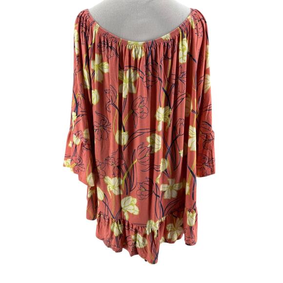 Style & Co. WOmen's Tulip Coral Floral 3/4 Sleeve Blouse Size 2X NEW - Picture 3 of 6